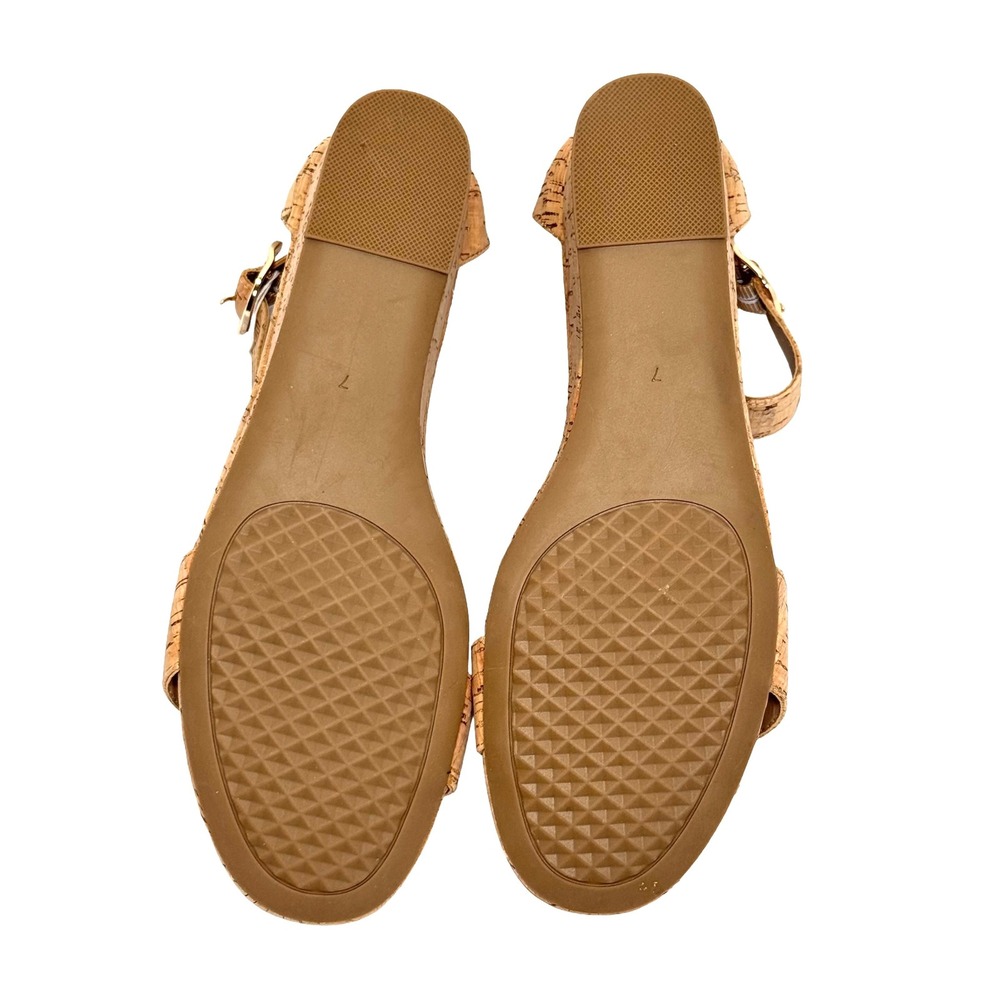 Aerosoles Willis Womens Cork Wedge Sandals Ankle Strap Comfort Size 7 Boho NWT - Picture 5 of 16